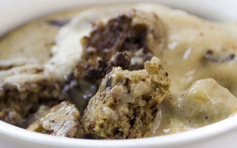 Torta en “Mug” con helado casero